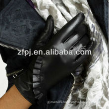 2015 fashion tight sheep leather gloves with personality design